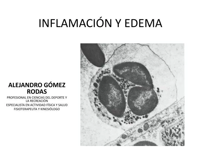 inflamaci n y edema