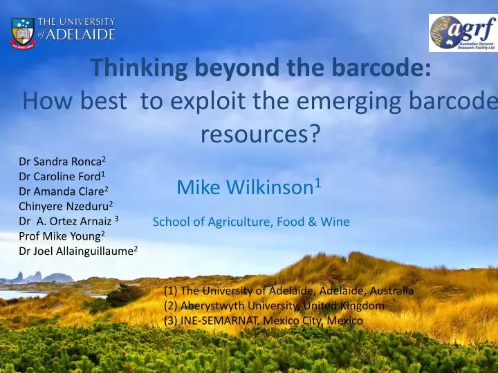 thinking beyond the barcode how best to exploit the emerging barcode resources