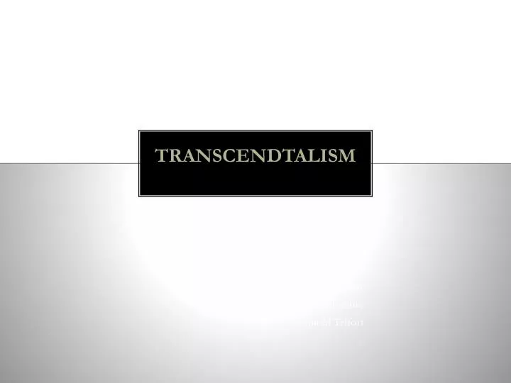 transcendtalism