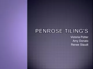 Penrose Tiling's