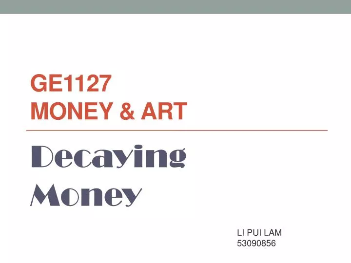 ge1127 money art