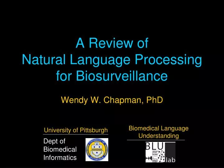 a review of natural language processing for biosurveillance