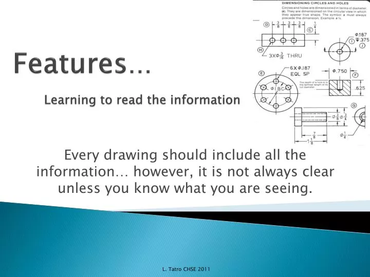 features learning to read the information
