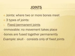 Joints