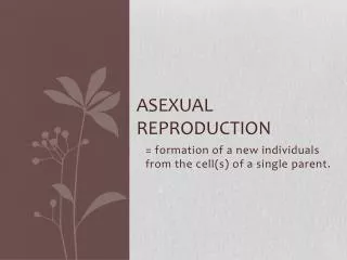 ASEXUAL REPRODUCTION