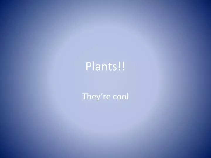 plants