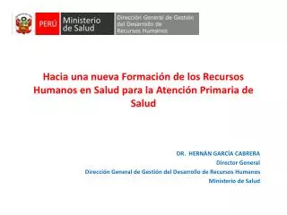 hacia una nueva formaci n de los recursos humanos en salud para la atenci n primaria de salud