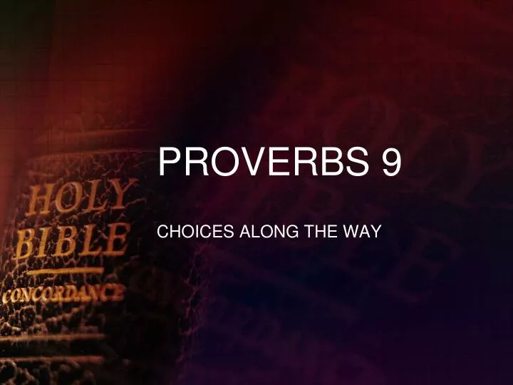 proverbs 9