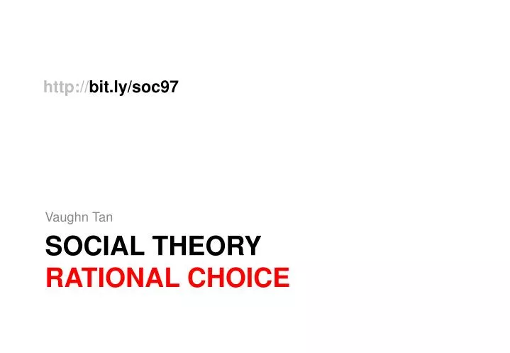 social theory rational choice