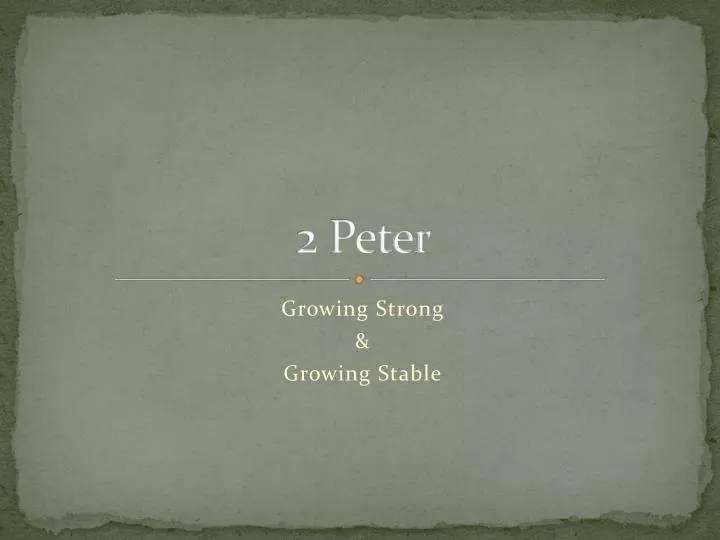2 peter