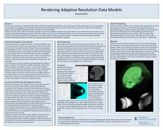 Rendering Adaptive Resolution Data Models Daniel Bolan