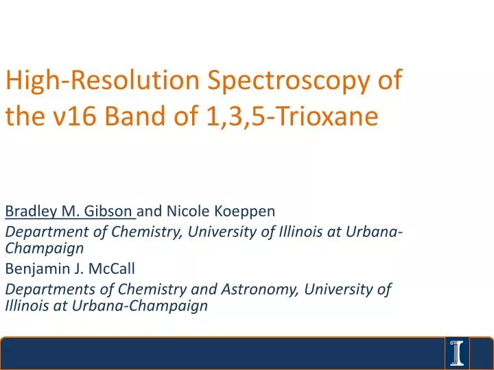 high resolution spectroscopy of the 16 band of 1 3 5 trioxane