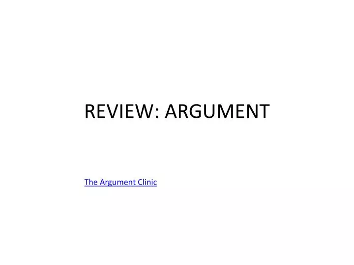 review argument