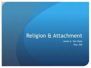 Religion &amp; Attachment