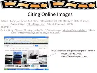 Citing Online Images