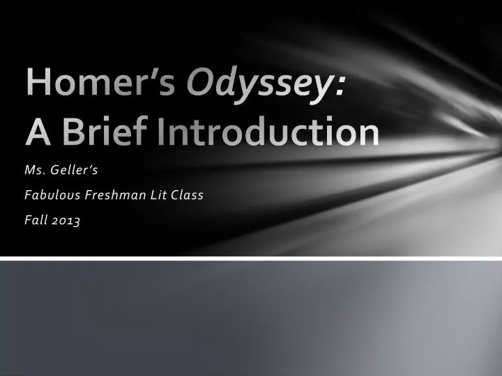 homer s odyssey a brief introduction