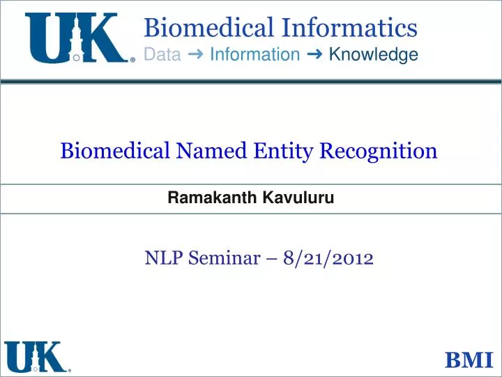 biomedical named entity recognition