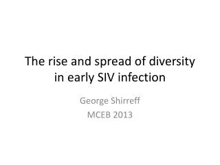 The rise and spread of diversity in early SIV infection