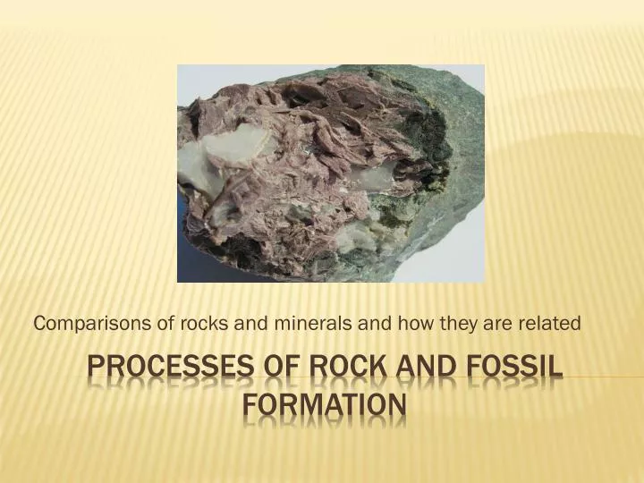comparisons of rocks and minerals and how they are related