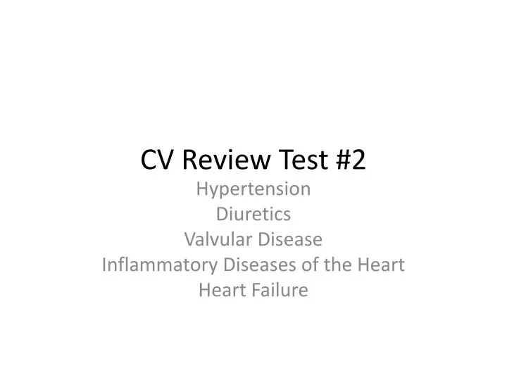 cv review test 2