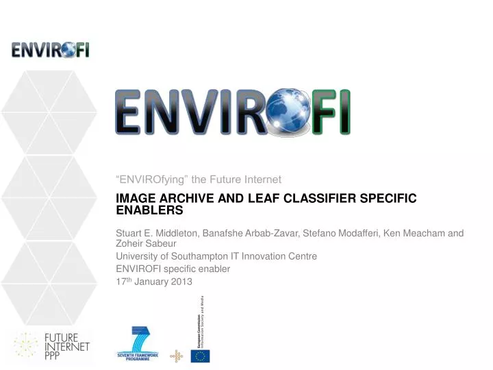 image archive and leaf classifier specific enablers