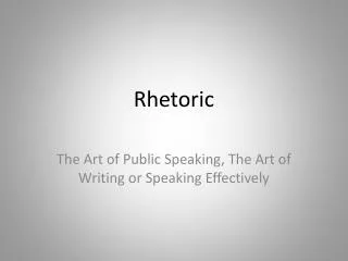 Rhetoric