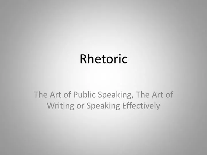 rhetoric