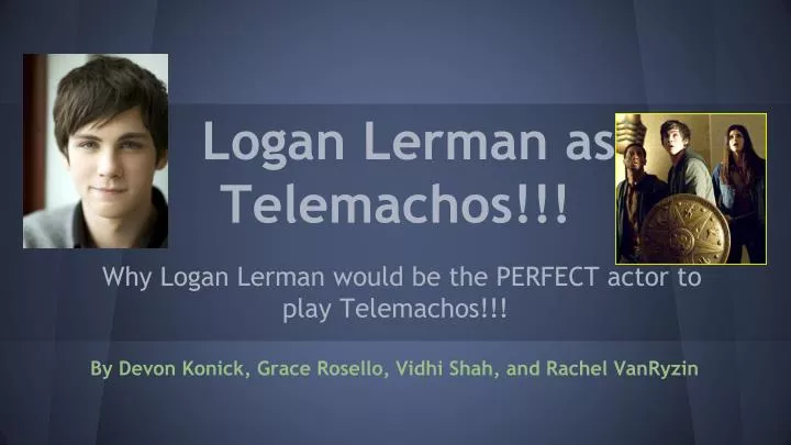 logan lerman as telemachos