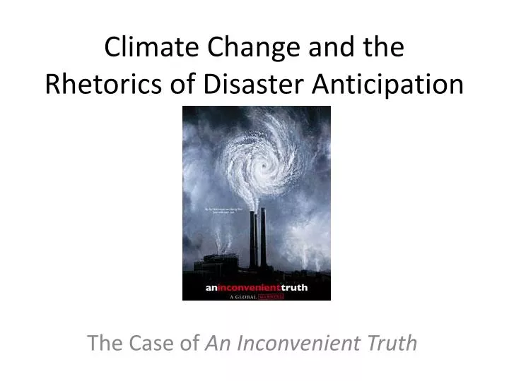 climate change and the rhetorics of disaster anticipation