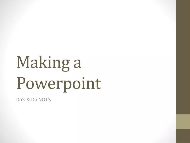 making a powerpoint