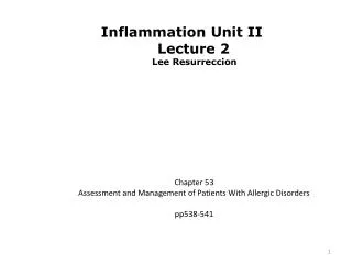 Chapter 53 Assessment and Management of Patients With Allergic Disorders pp538-541