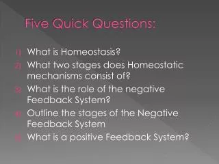 Five Quick Questions: