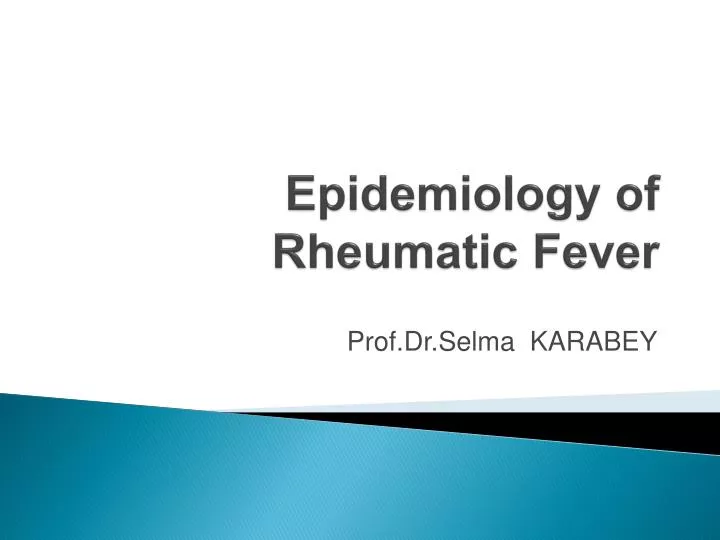 epidemiology of rheumatic fever