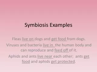 Symbiosis Examples