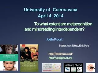 University of Cuernavaca April 4, 2014