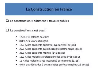 la construction en france