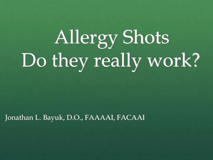 allergy shots do they really work