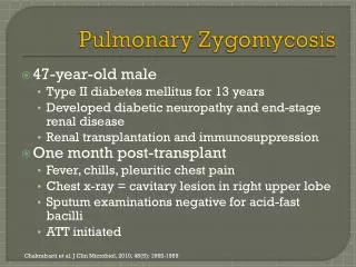 Pulmonary Zygomycosis