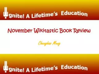 November Wikitastic Book Review