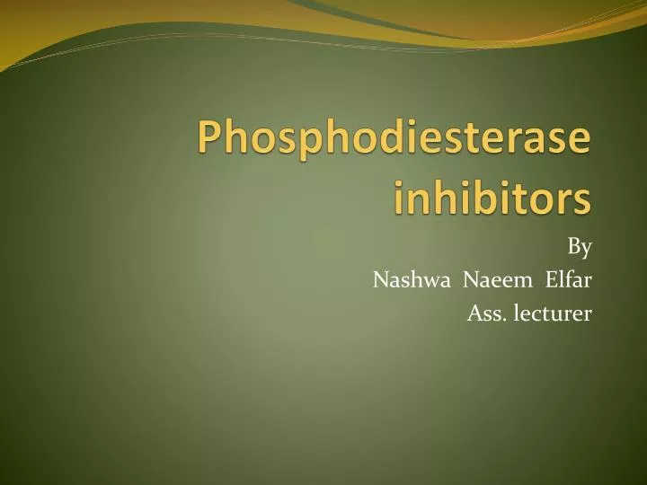 phosphodiesterase inhibitors