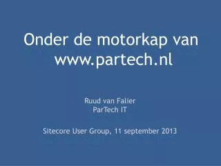 Onder de motorkap van www.partech.nl