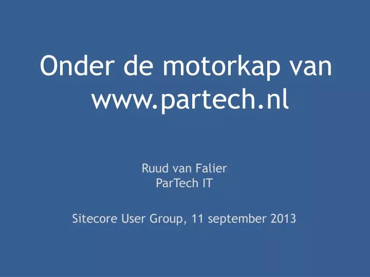 onder de motorkap van www partech nl