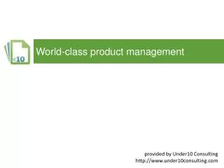 World-class product management