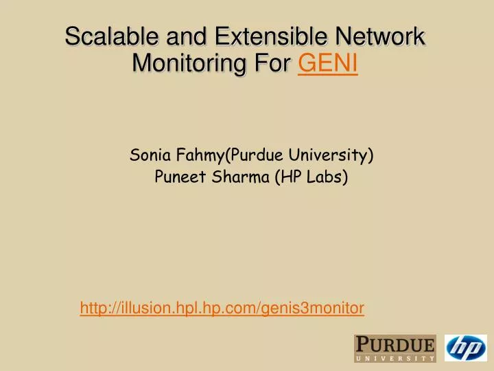 scalable and extensible network monitoring for geni