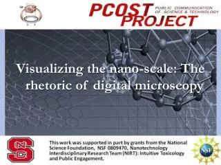 Visualizing the nano -scale: The rhetoric of digital microscopy