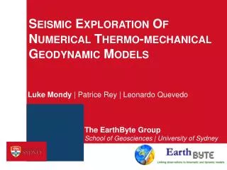 Seismic Exploration Of Numerical Thermo-mechanical Geodynamic Models