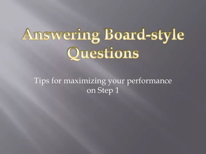 tips for maximizing your performance on step 1