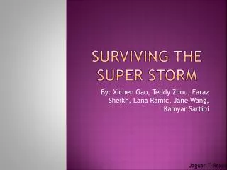 Surviving the Super Storm