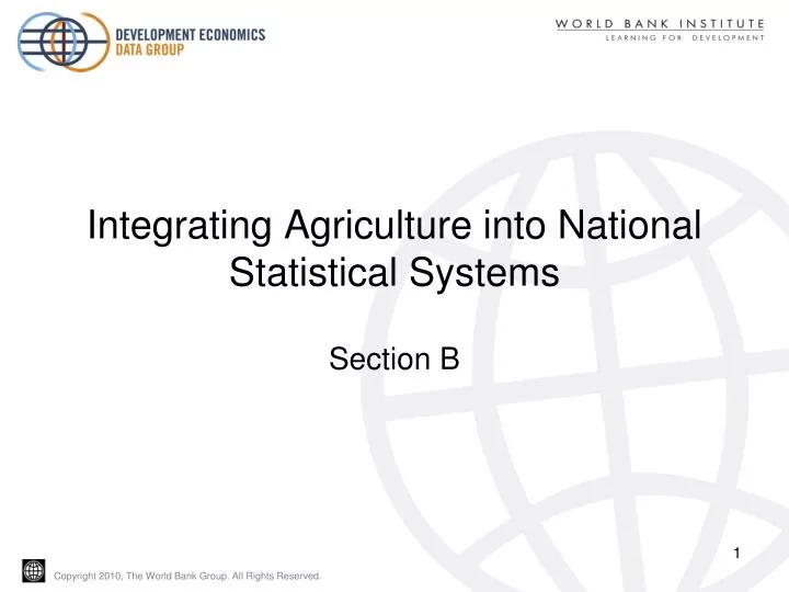 integrating agriculture into national statistical systems