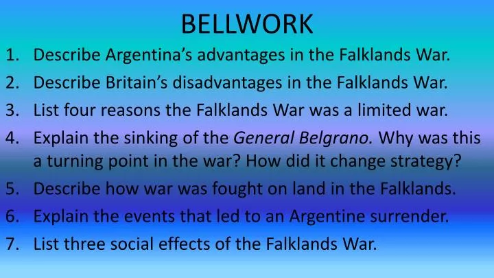 bellwork